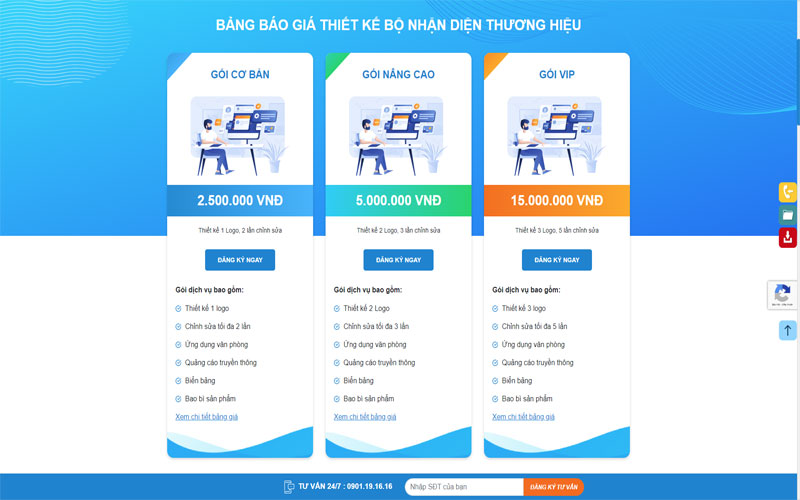 Bảng báo giá thiết kế branding